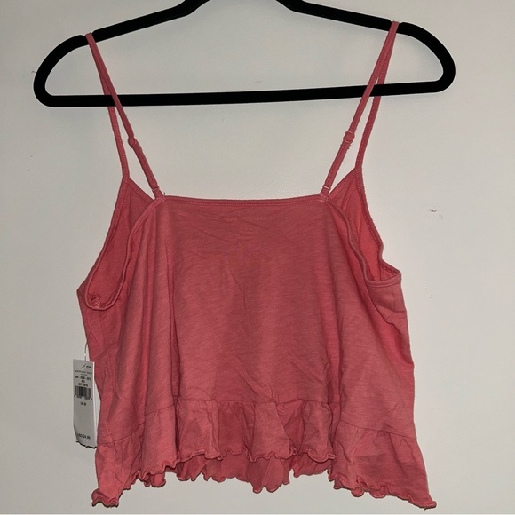 American Eagle Ruffle Trim Cropped Tank Top Medium NWT - Picture 4 of 5